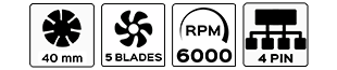 40mm-6000rpm-4pin-5blades