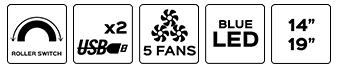 usb2-9blades led-5fan-19pulgadas