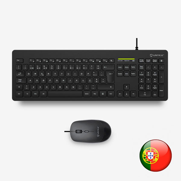 Teclado Slim con ratón con hasta 2400 DPI PT