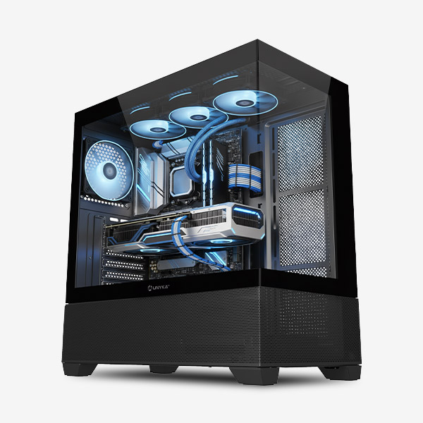 Revelat Black Caja ATX gaming con frontal y lateral de Cristal Templado