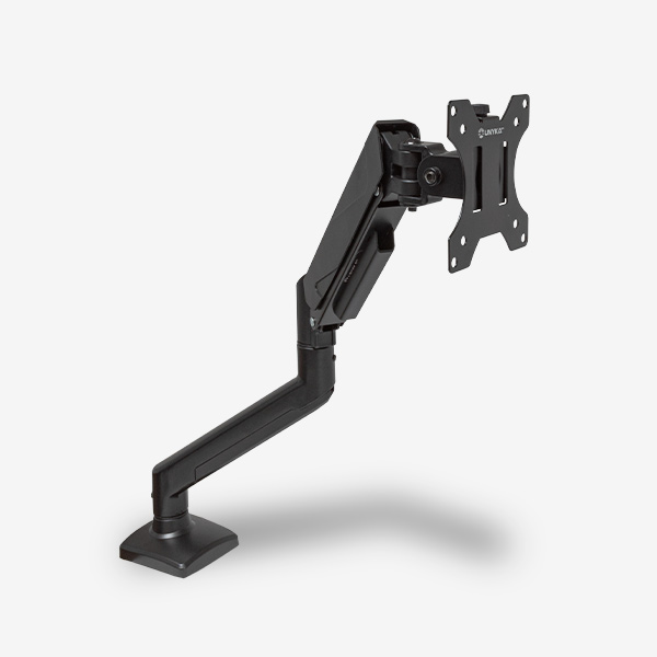 UNYKAch Soporte TV / MONITOR Escritorio para Pantallas Planas y Curvas de 13-32 Pulgadas (hasta 10 kg brazo) Resorte de Gas y Giratorio, VESA máx 100 x 100 mm.