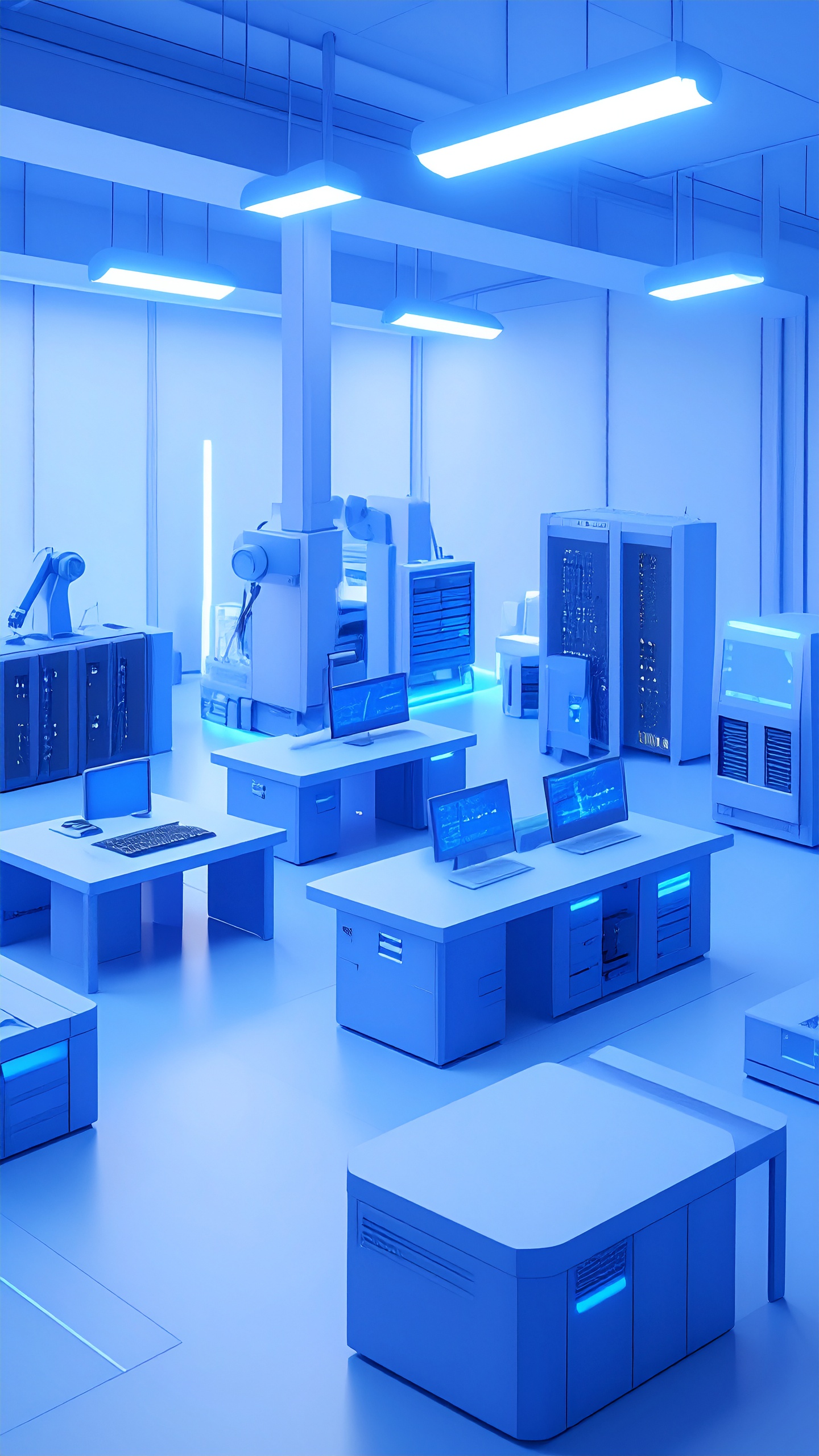 Futuristic clean tech laboratory