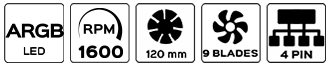 argb-2-led-1600rom-120mm-9blades-4pin