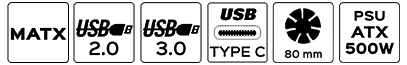 matx-usb3-usn2-typec3-80mm-ATX500